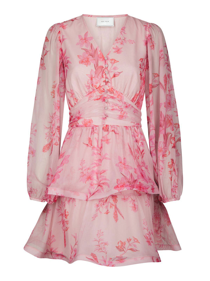 Rivana Print Chiffon Dress