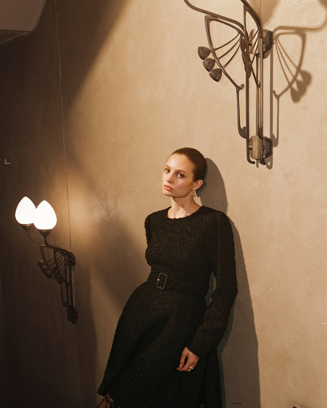 Boucle Belt Dress