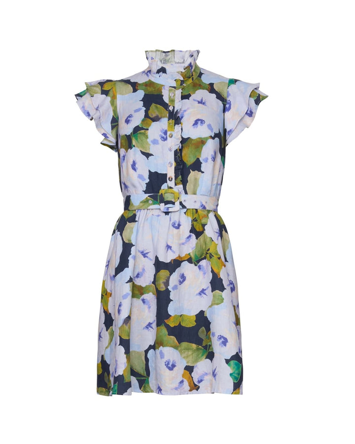 Linen Ruffle Dress
