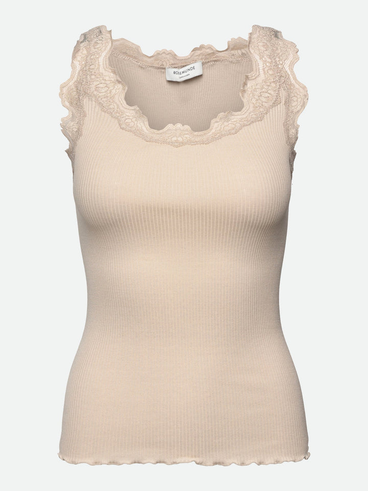 Babette Silk top w/lace