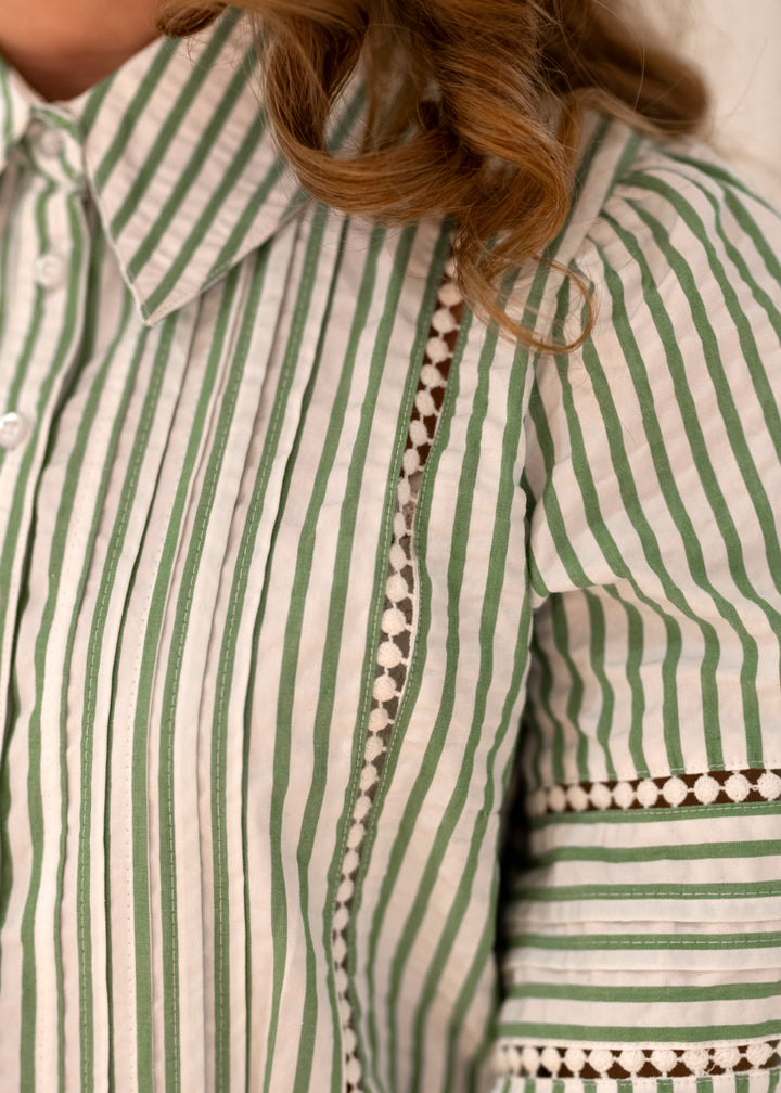 Seersucker Decorated Dress