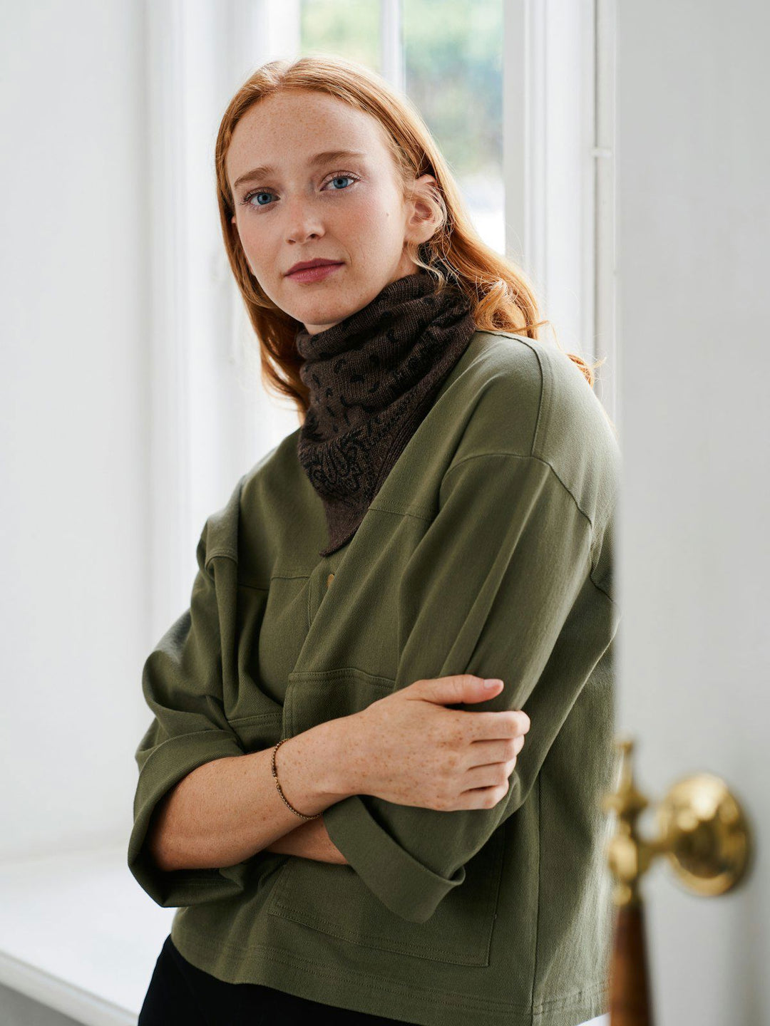 Ariya Paisley Knit Scarf