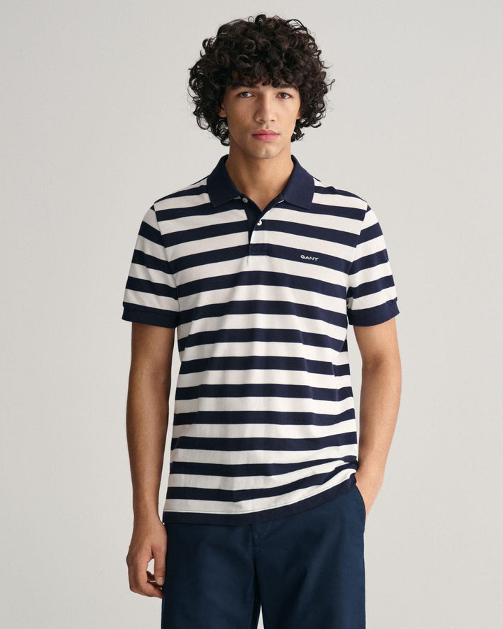 Stripe SS Pique Polo