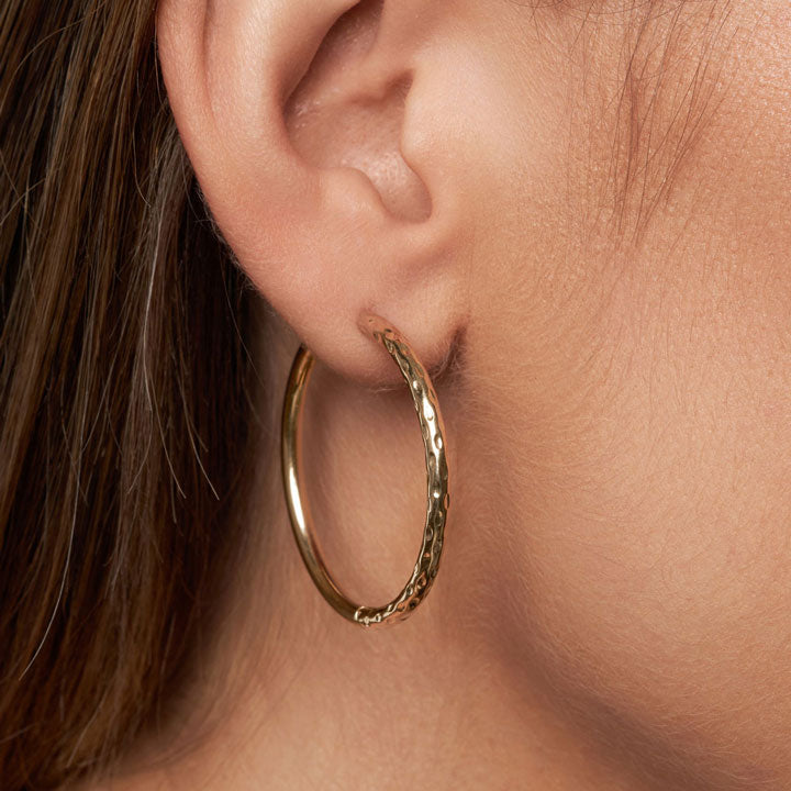 Earrings hoop MM structured