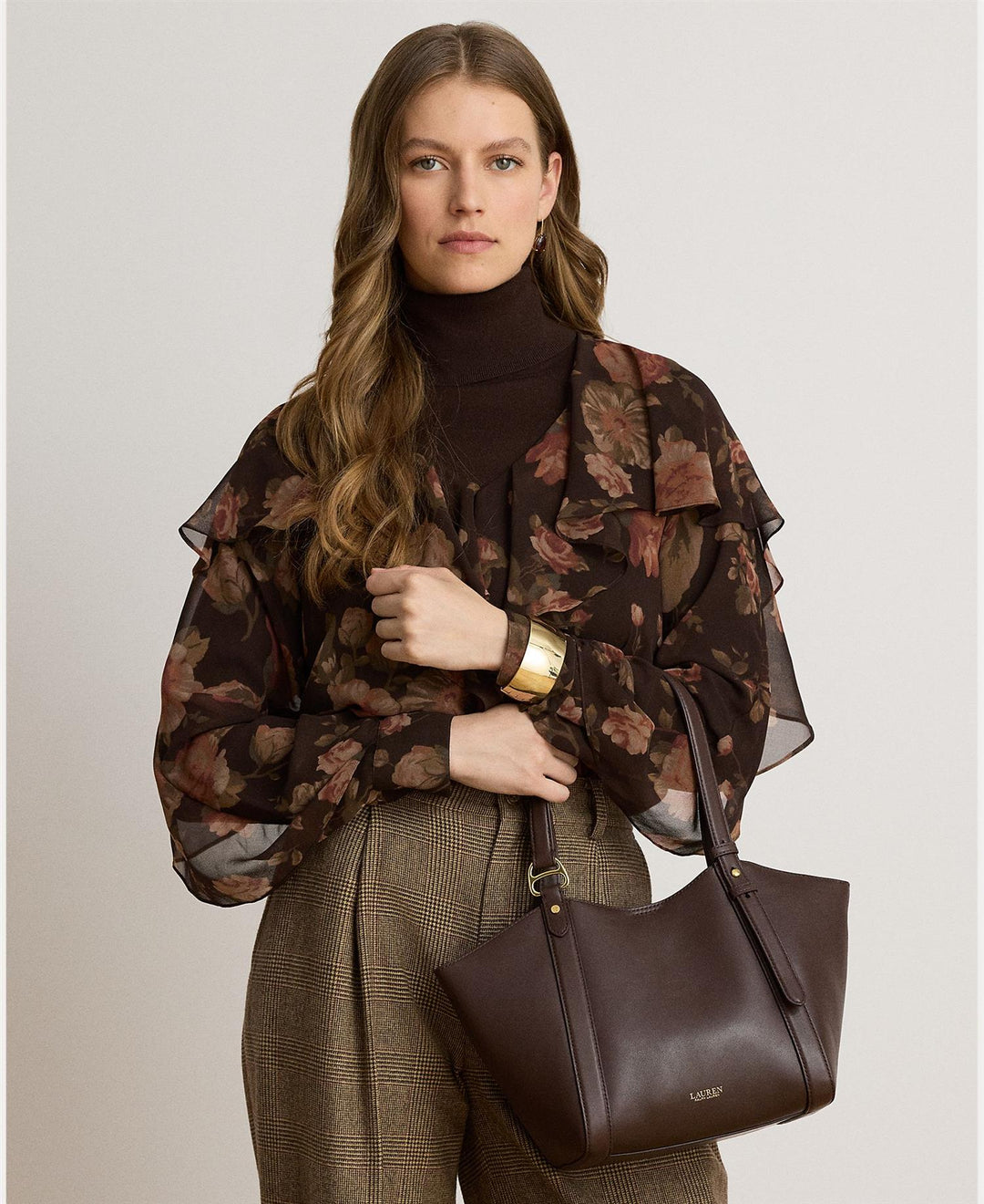 Tasha Nappa Leather Tote Bag Small