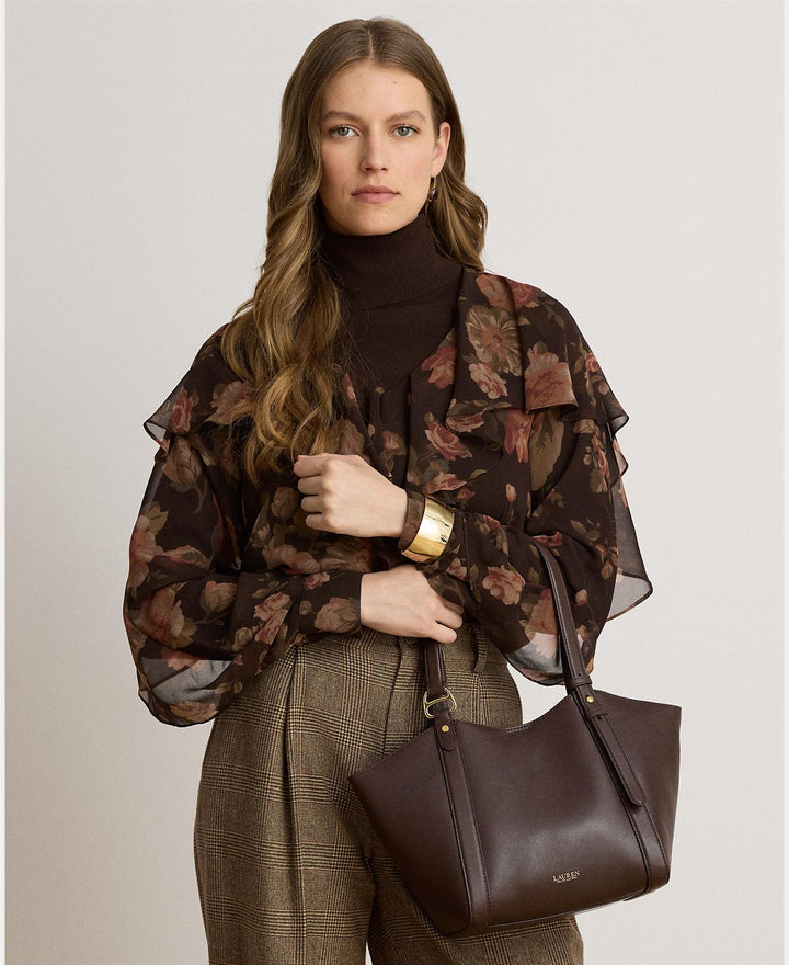 Tasha Nappa Leather Tote Bag Small