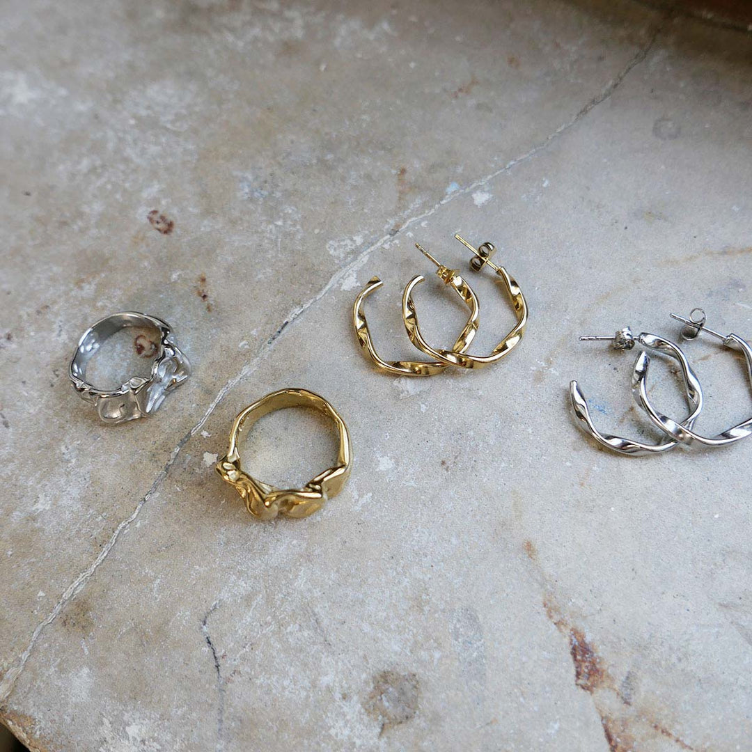 Ring curled Sølv