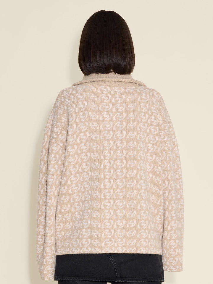 Cass Monogram Half Zip