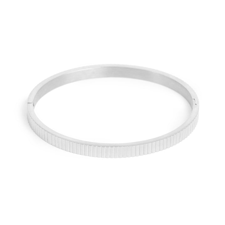 Bracelet striped bangle steel