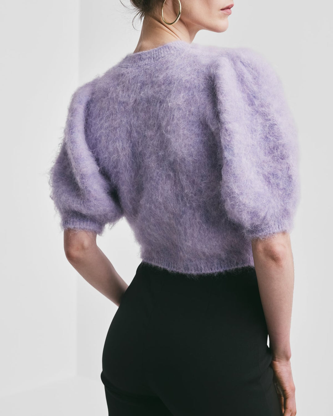 hairy knit jacket