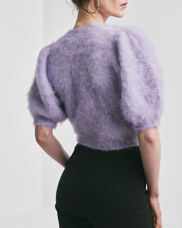 hairy knit jacket