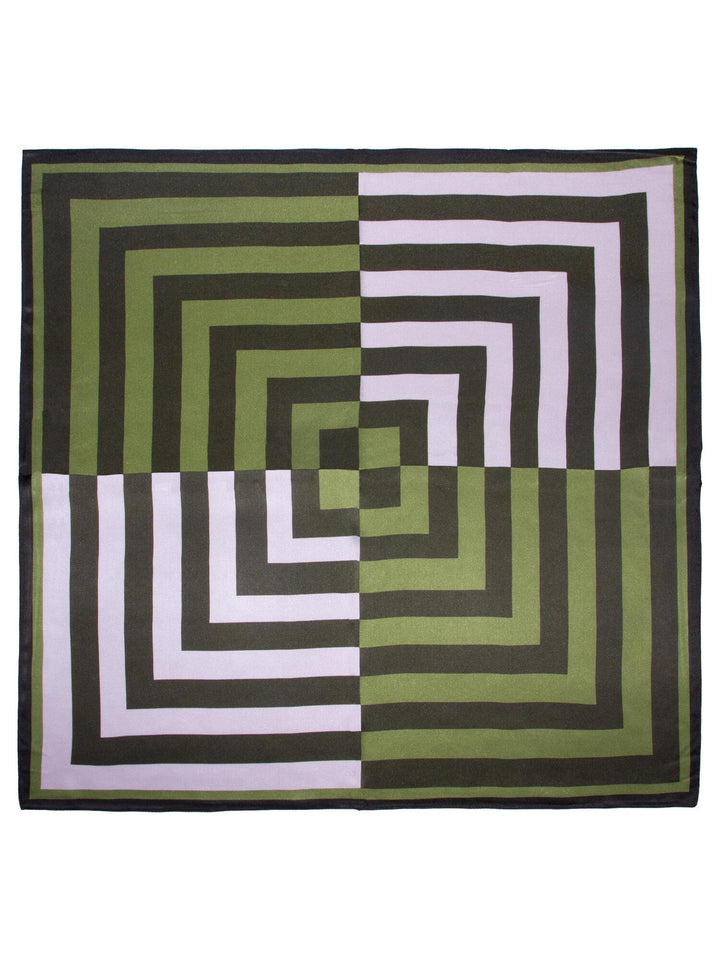 Skjerf geometrisk SILKE 65x65cm