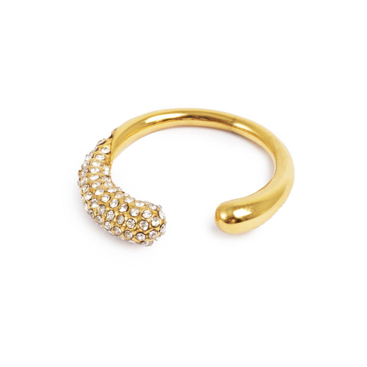 Ring, steel soft w/stone