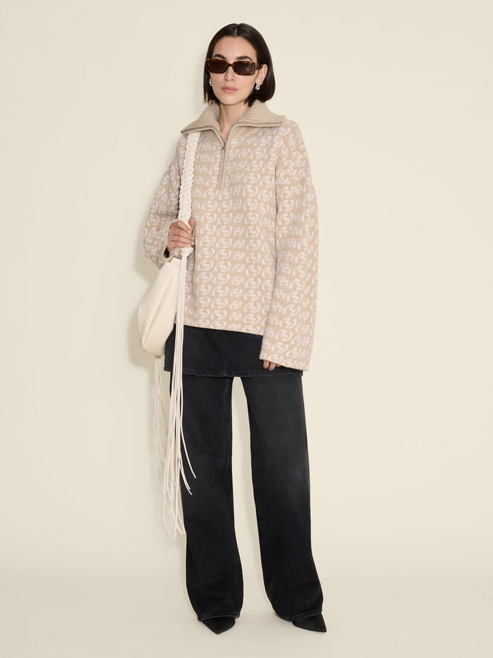 Cass Monogram Half Zip