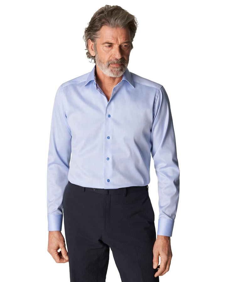 Signature Twill Shirt - Floral Contrast Details - slim