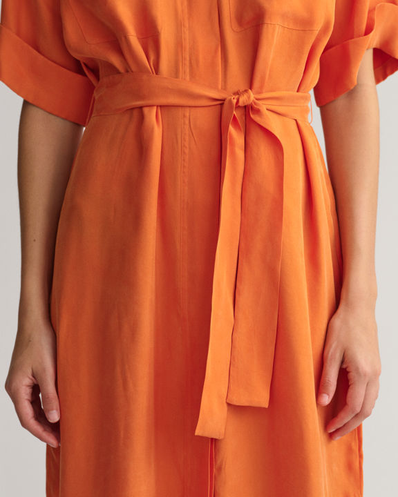 Flap Pocket Shirt Dress
