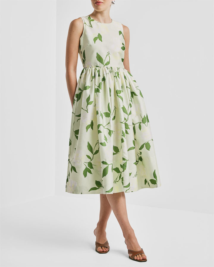 Taffeta Midi Dress