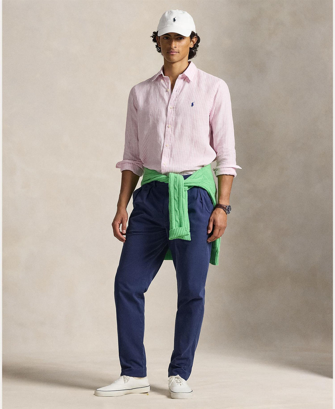 Custom Fit Striped Linen Shirt