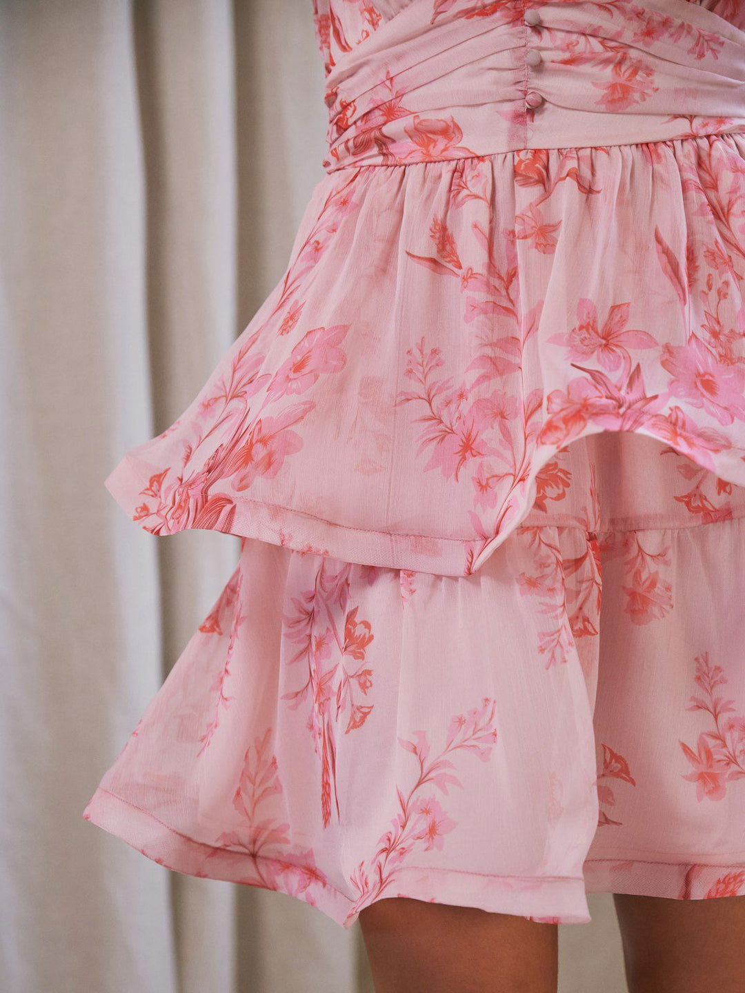 Rivana Print Chiffon Dress