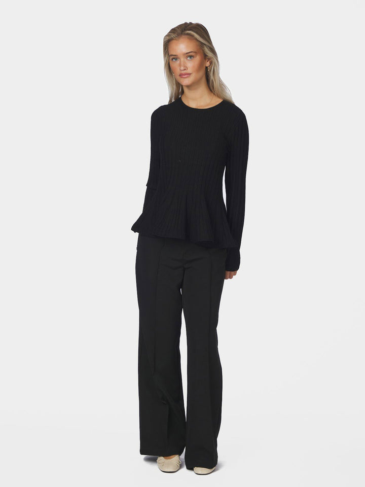 Wallina Peplum Knit Blouse