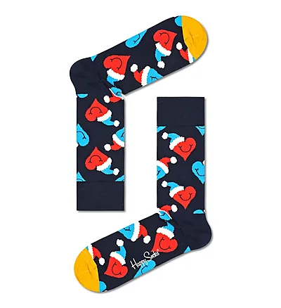 Santa love smiley sock