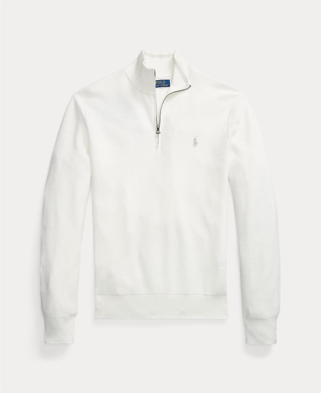 Mesh-Knit Cotton Quarter-Zip Sweater