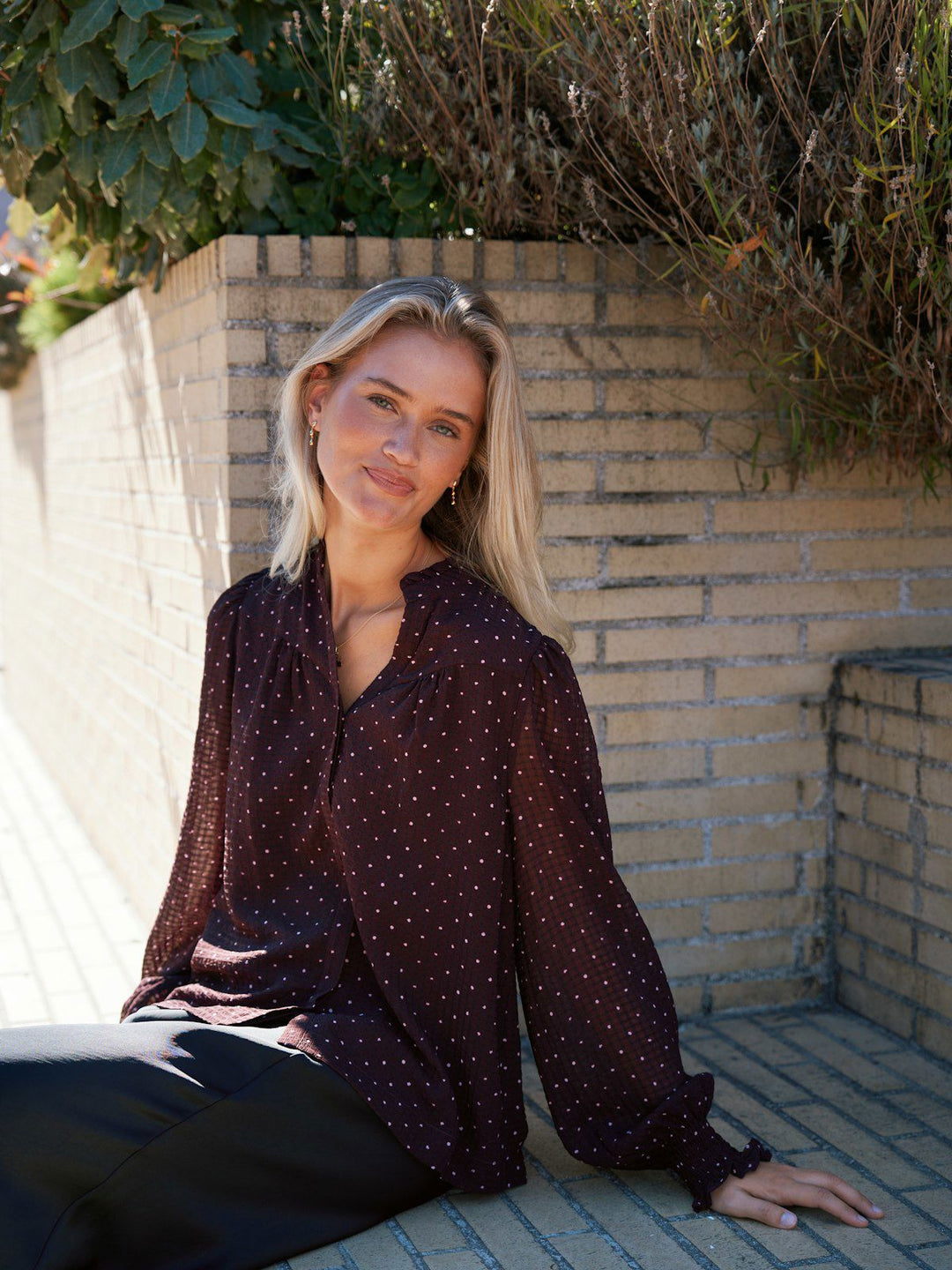 Astrida Dotted Blouse