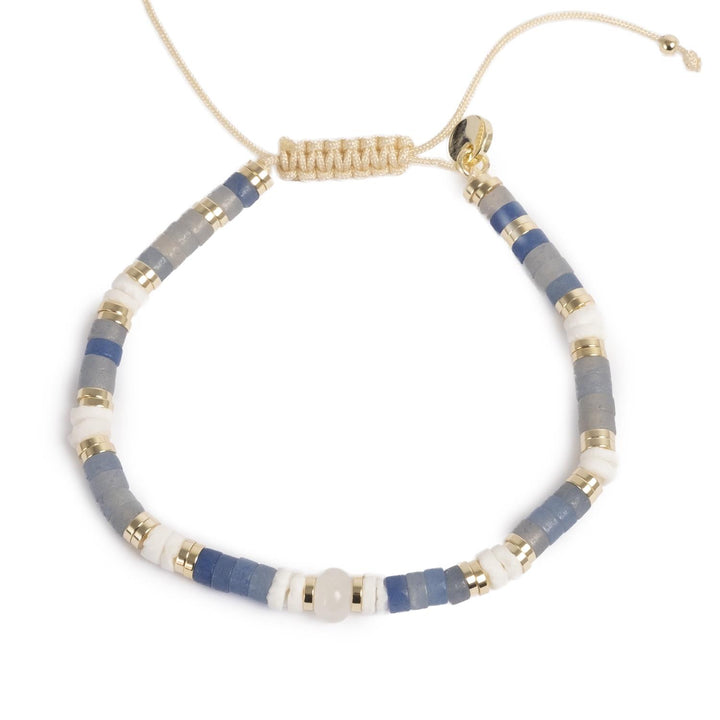 Bracelet adj. blue/white