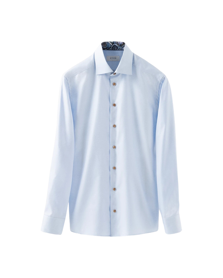Geometric Effect Textured Twill Shirt Contemporary