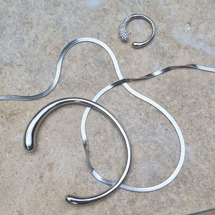 Ring, steel soft w/stone