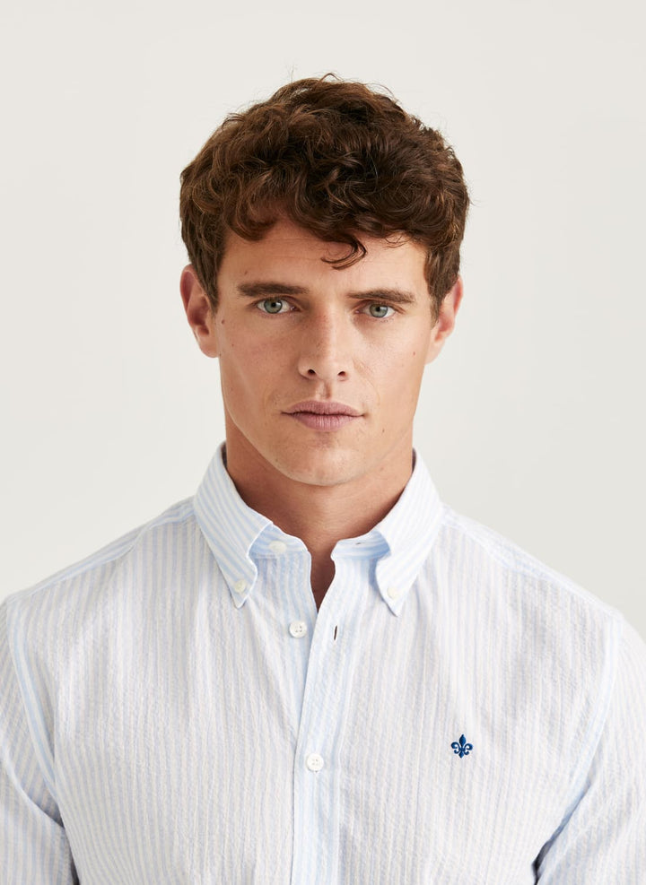 Seersucker Shirt-Slim