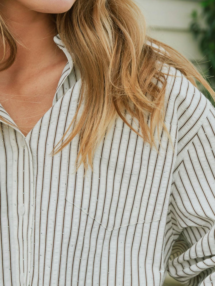 Dalma Crepe Stone Shirt