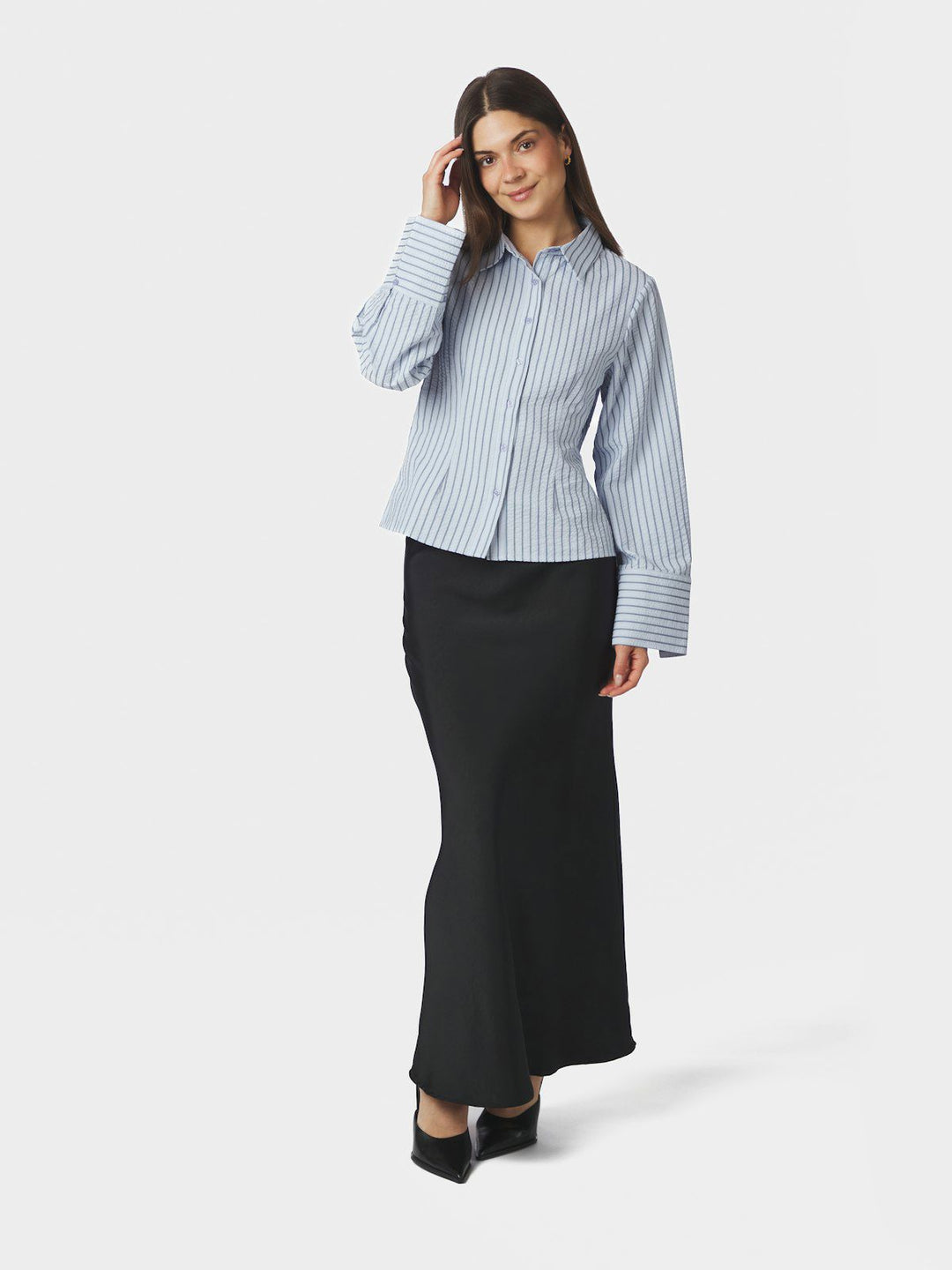 Rosa Striped Crepe Shirt
