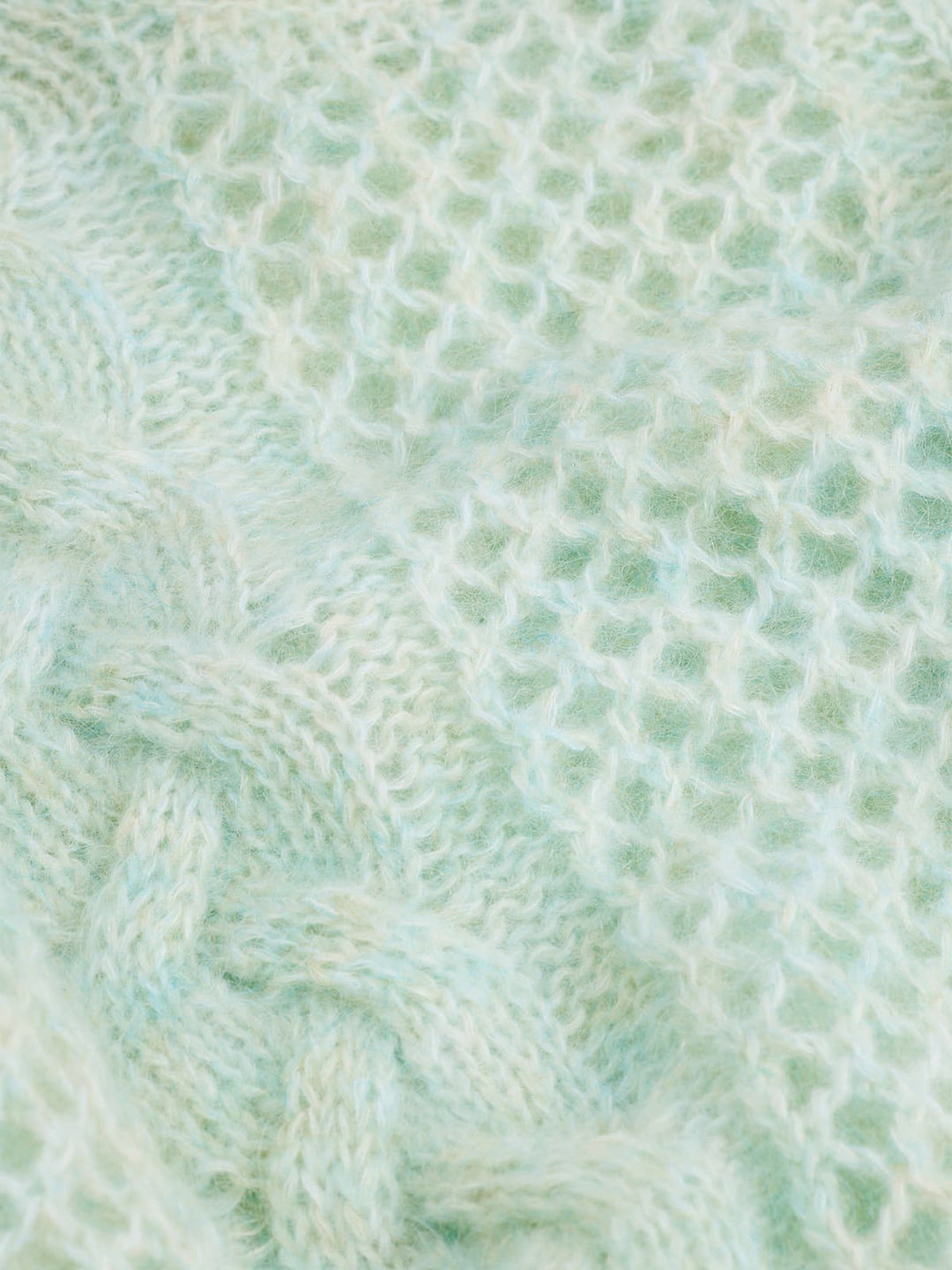 Mohair Cable Knit Crew