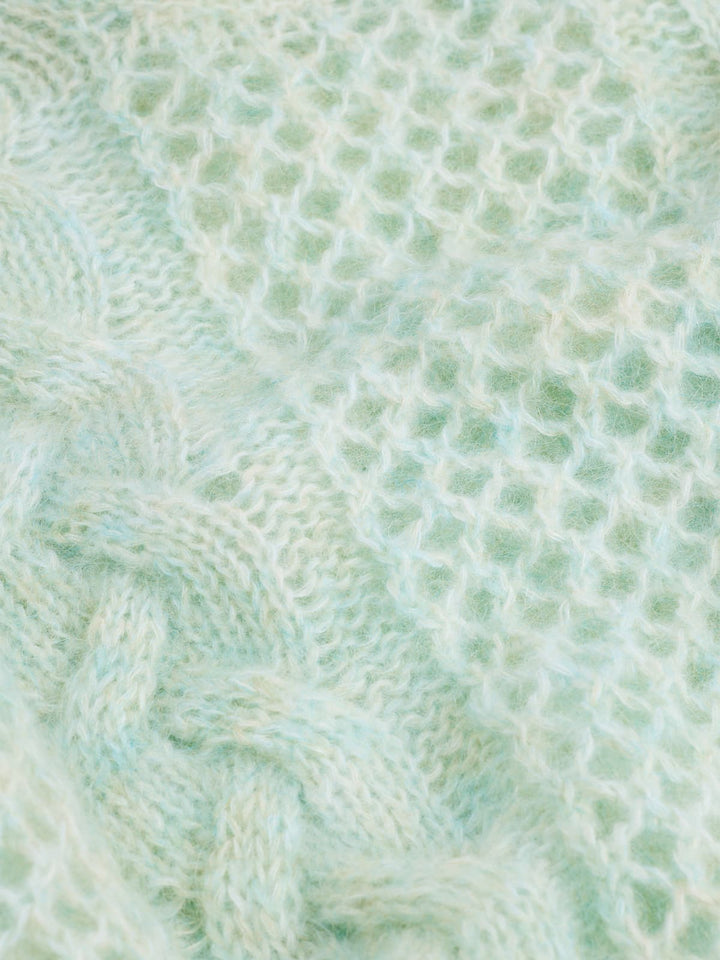 Mohair Cable Knit Crew
