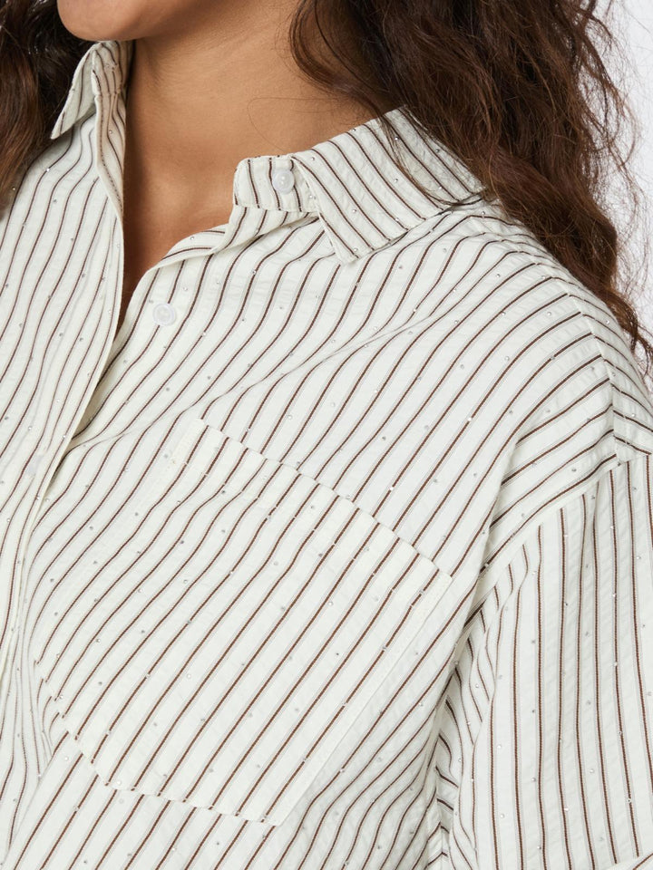 Dalma Crepe Stone Shirt