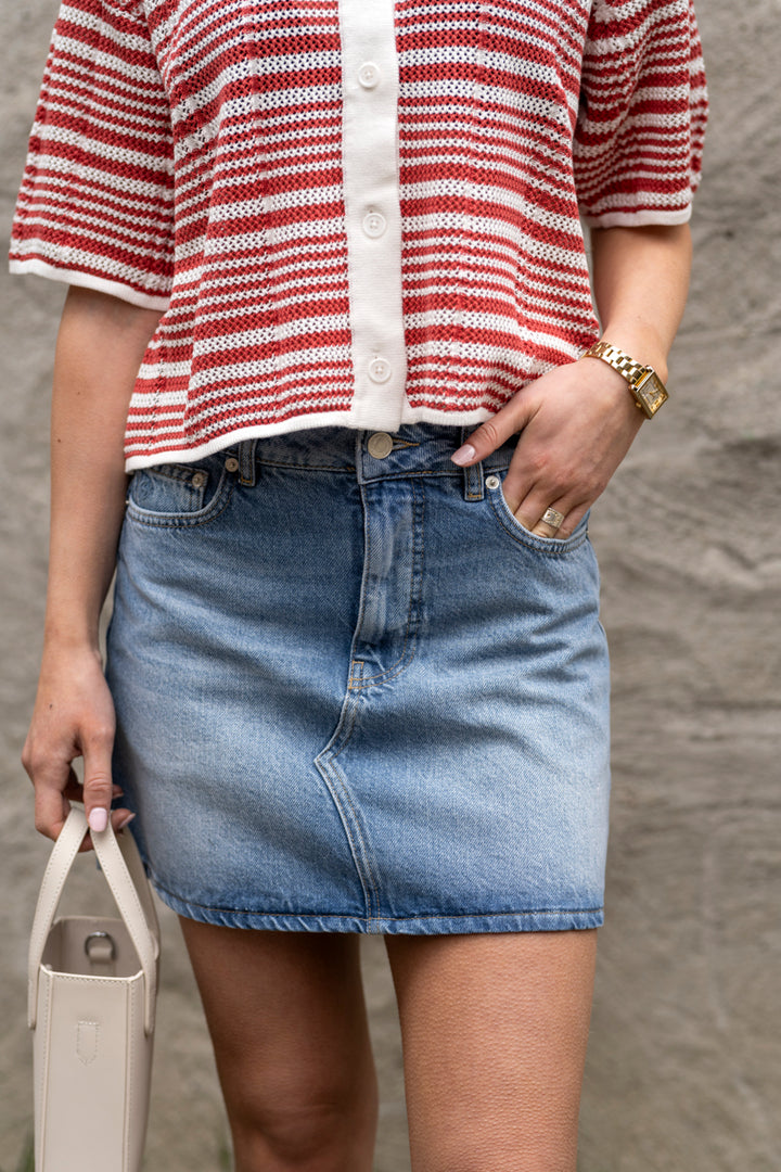 Denim mini skirt