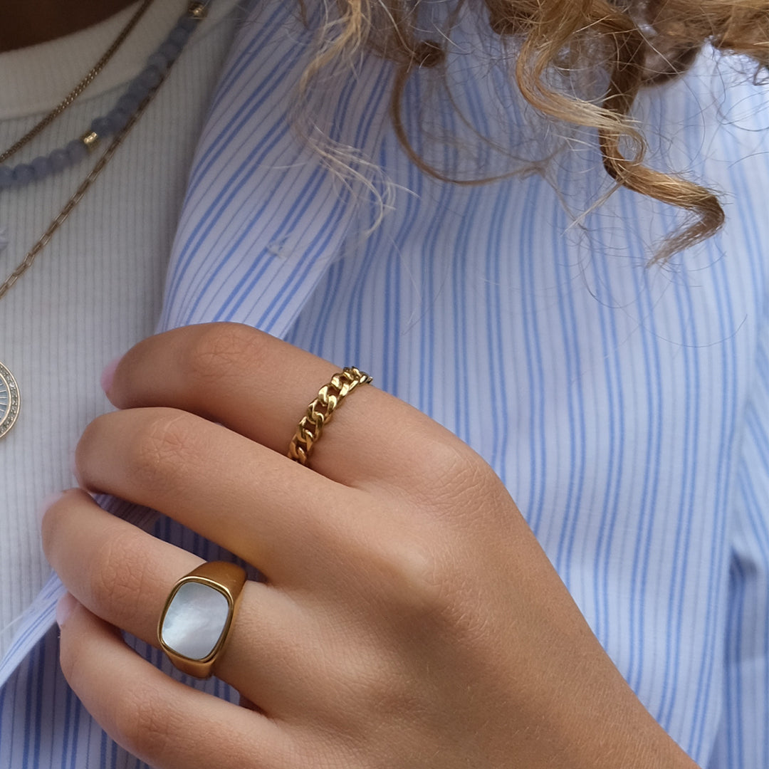 Ring curb chain