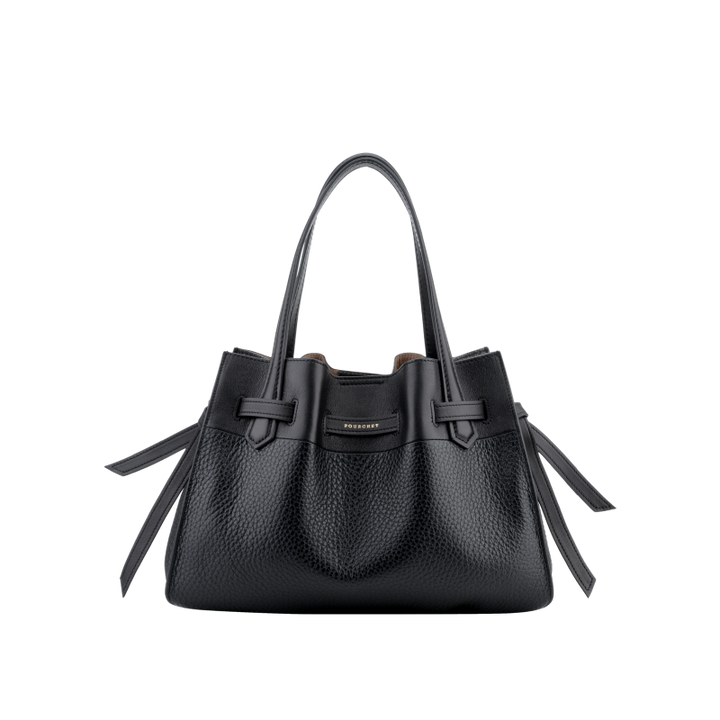 Cowhide leather medium size satchel