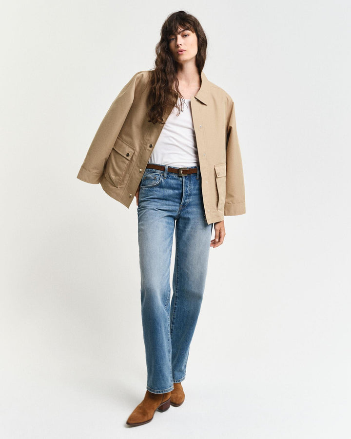 Slim cot/ela ss scoop neck top