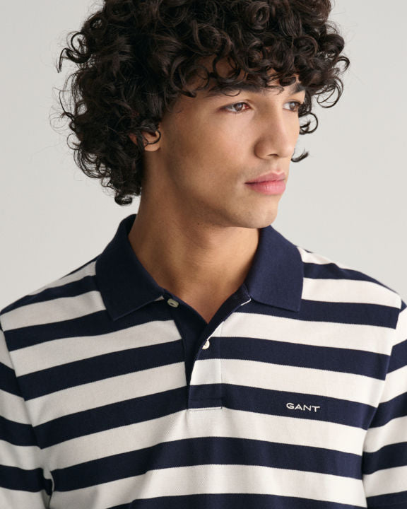 Stripe SS Pique Polo