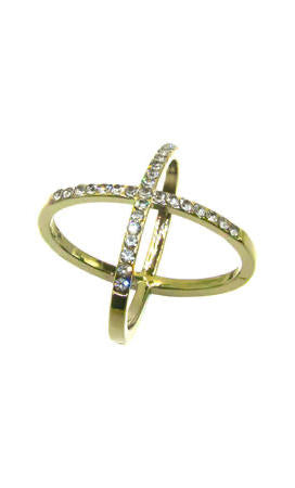 Skjerf ring m/"strass