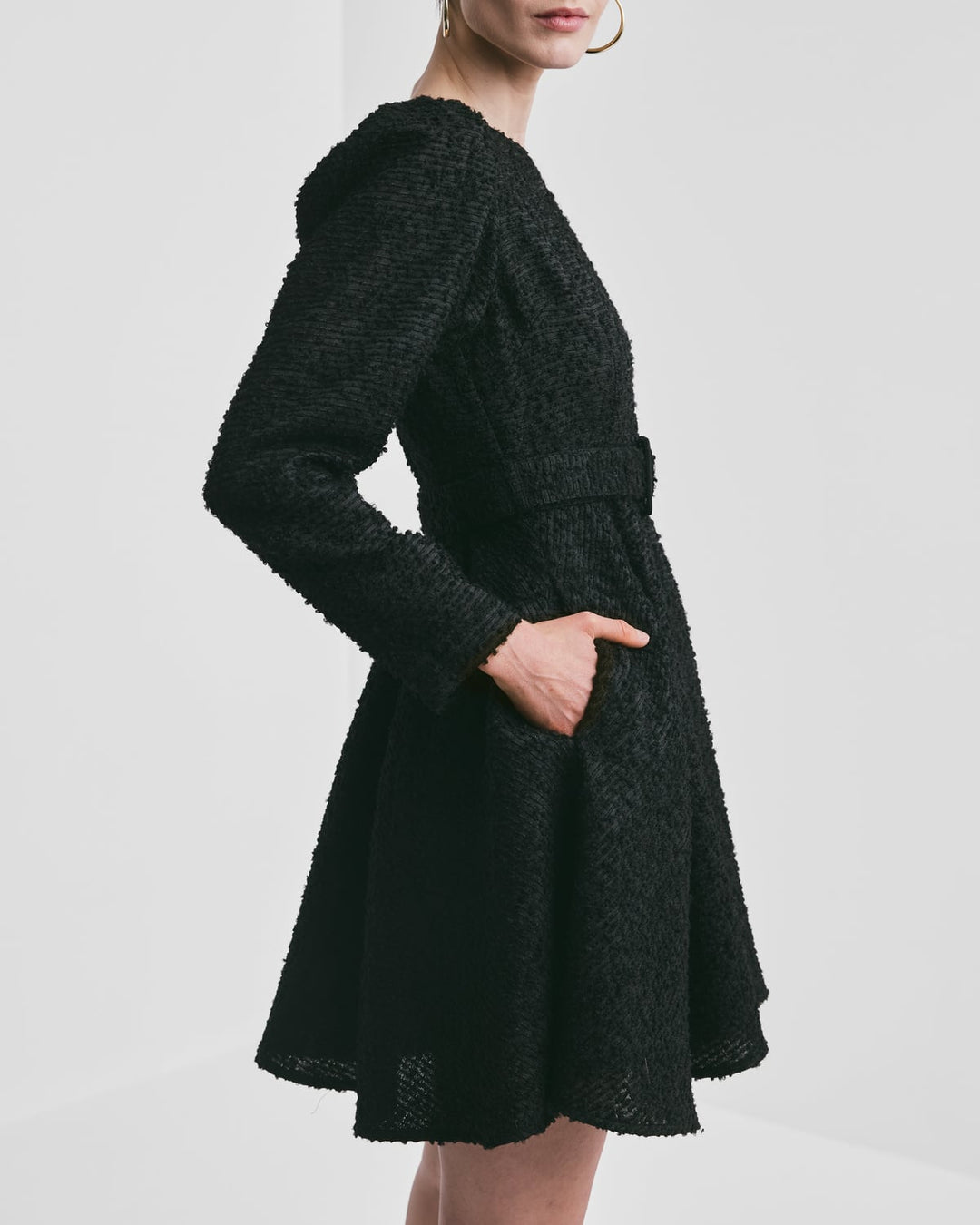 Boucle Belt Dress