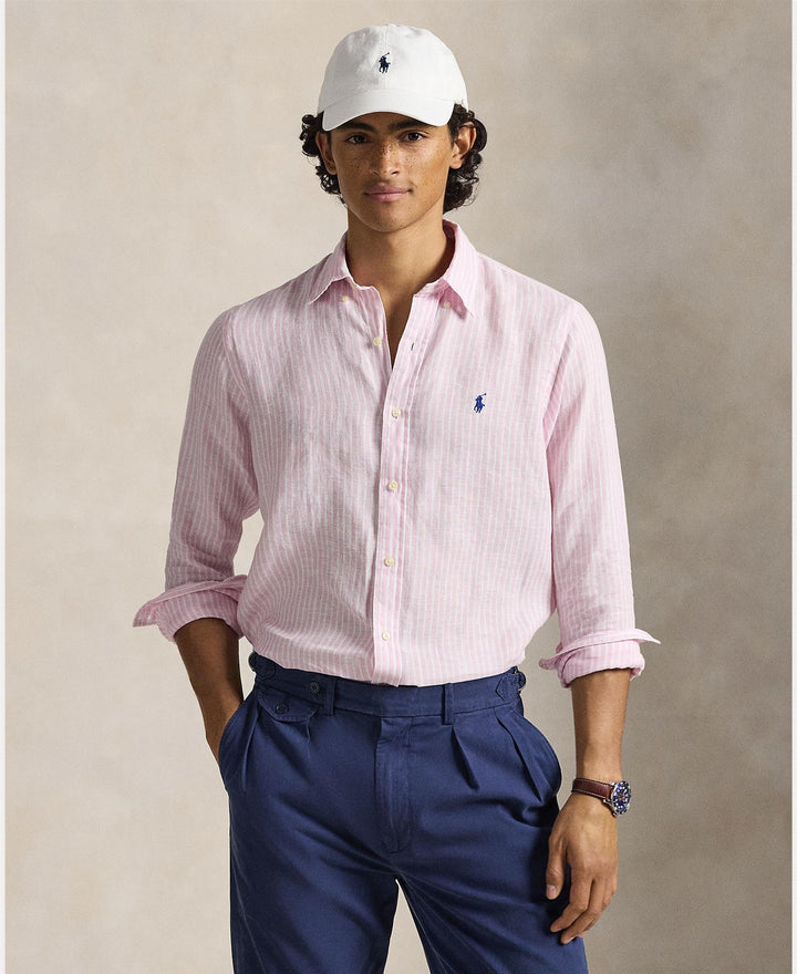 Custom Fit Striped Linen Shirt