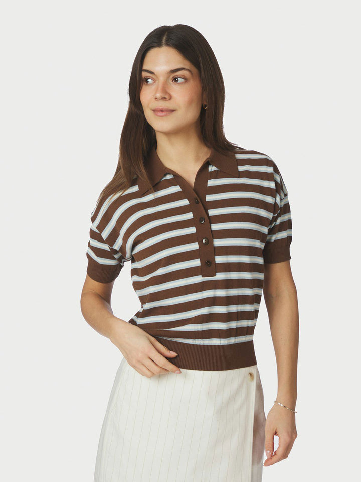 Emira Knit Polo Top