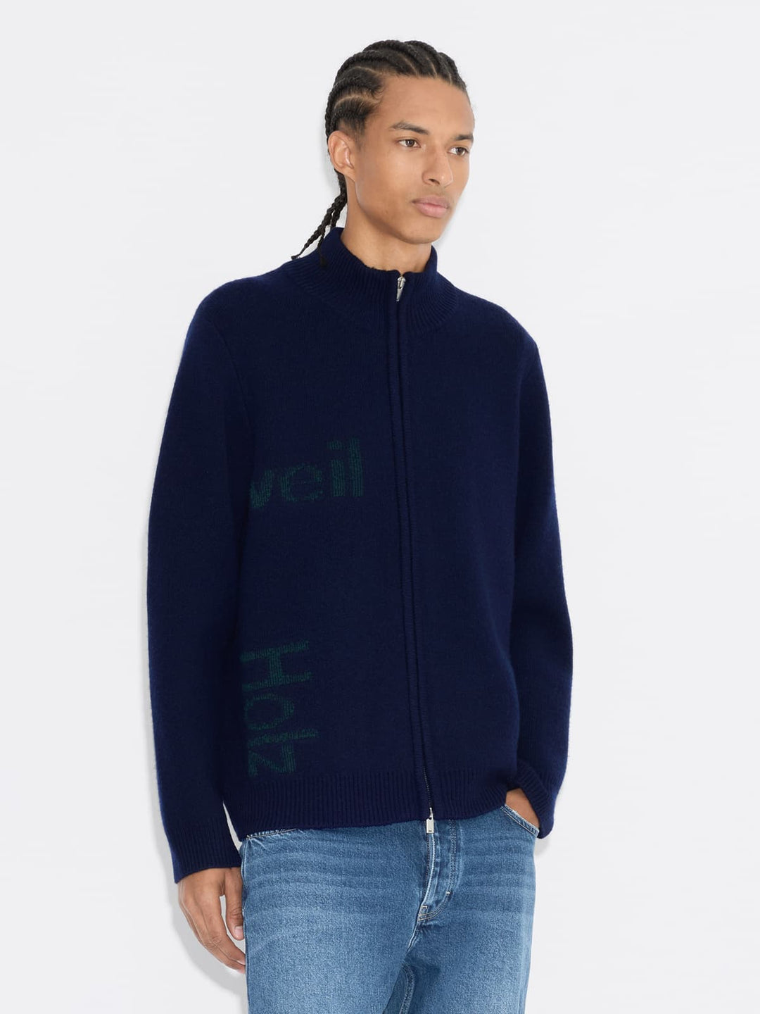 Haza Logo Zip-Up Cardigan