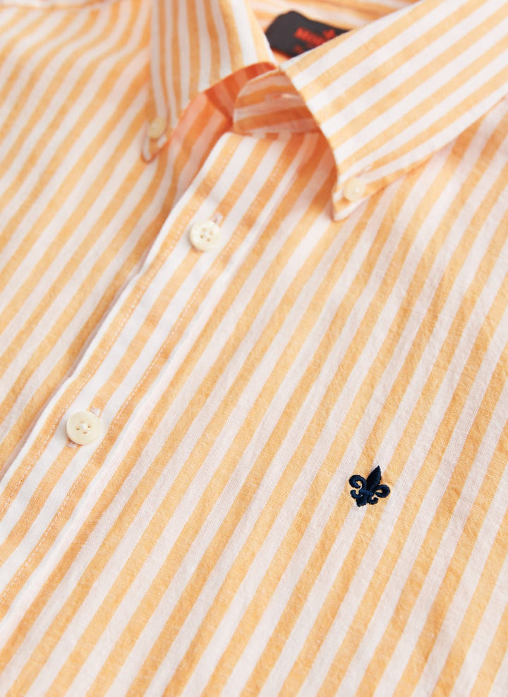 Douglas Linen Stripe Shirt-Classic Fit