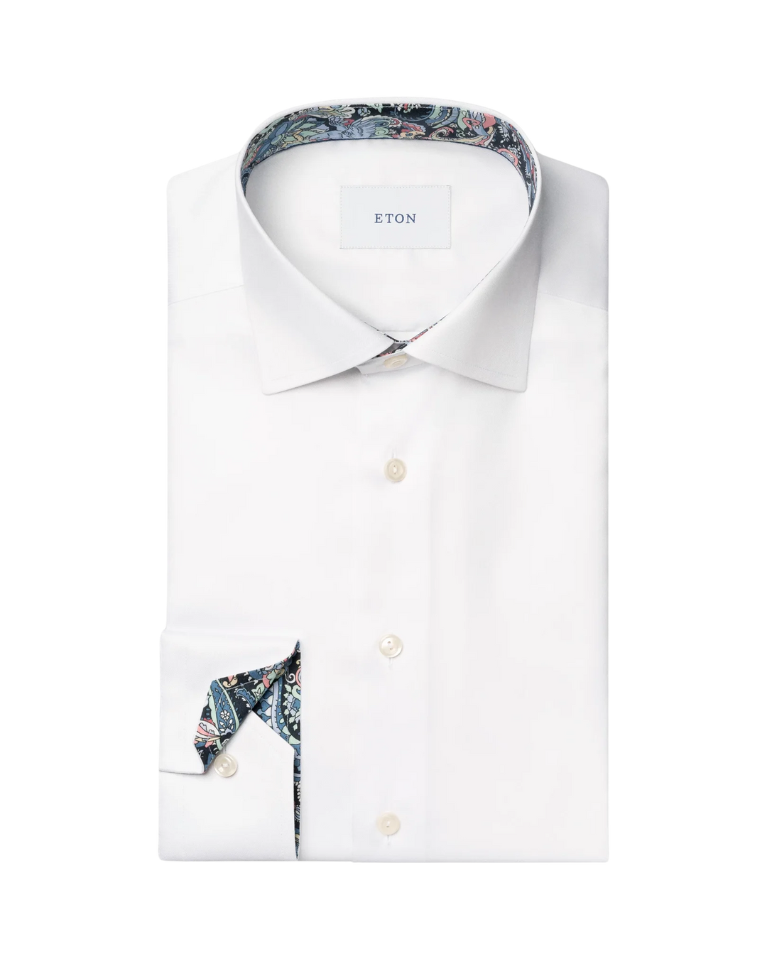 Slim Solid Signature Twill Paisley Effect Shirt
