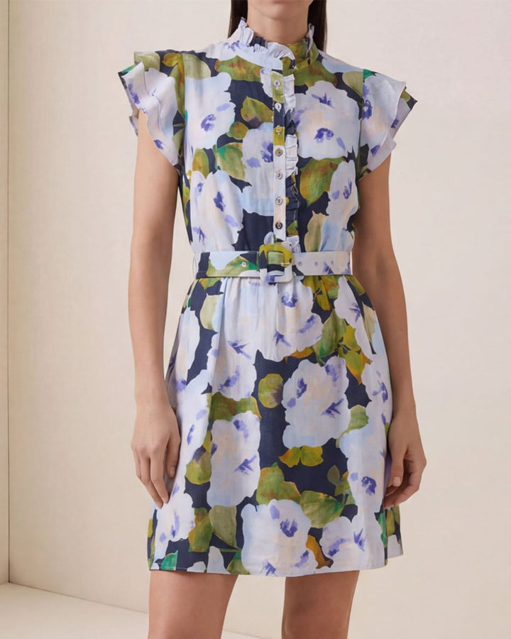 Linen Ruffle Dress
