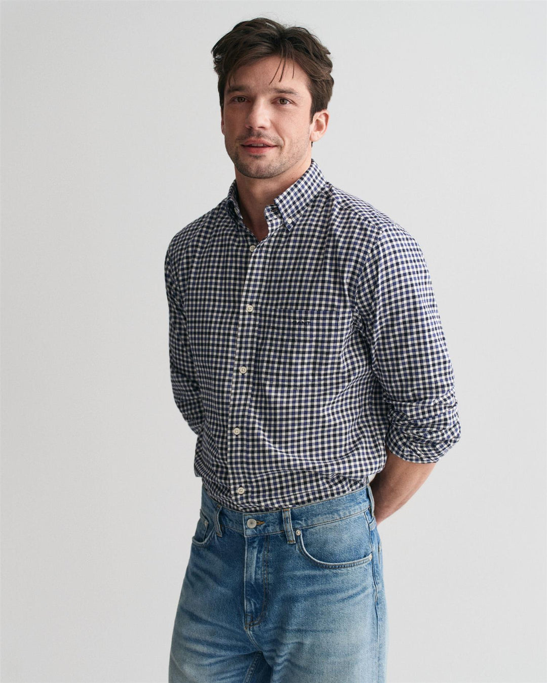 Reg Light Twill Gingham Shirt